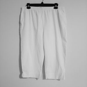 White Cropped Pants Size 2X